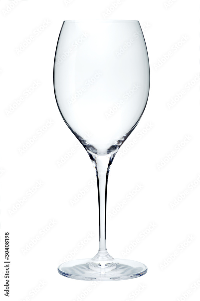 Empty wine glass, isolated on a white background Empty wine glass, isolated on a white background