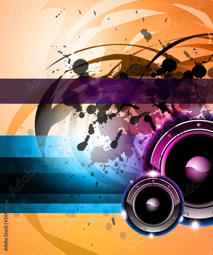 Rainbow Disco Background for Posters or Flyers