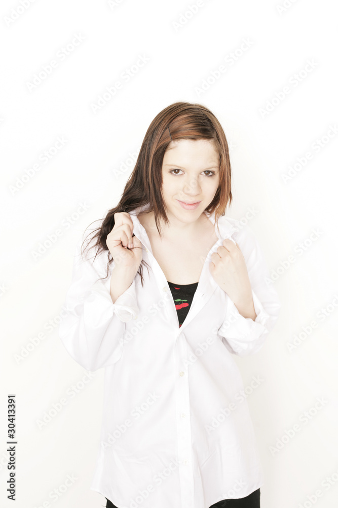 Teen in weisser Bluse Teen in weisser Bluse