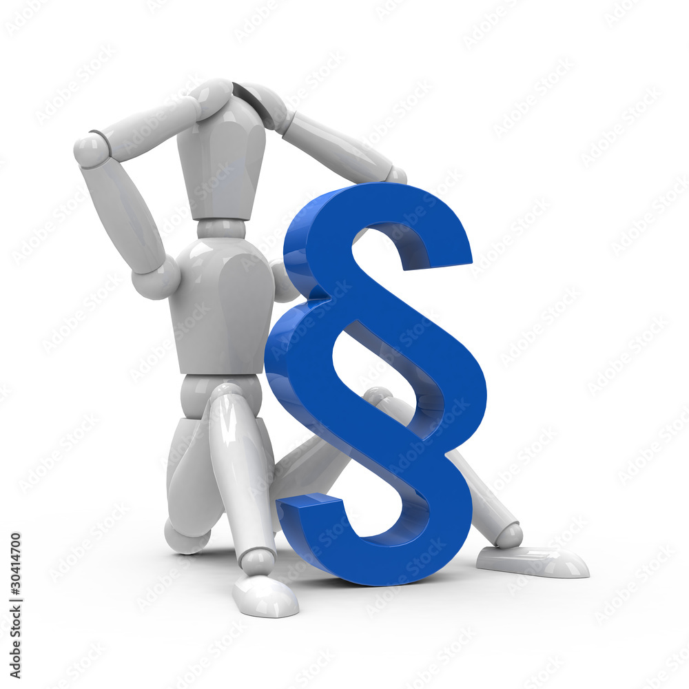 Paragraph mit verzweifelter Figur Paragraph mit verzweifelter Figur