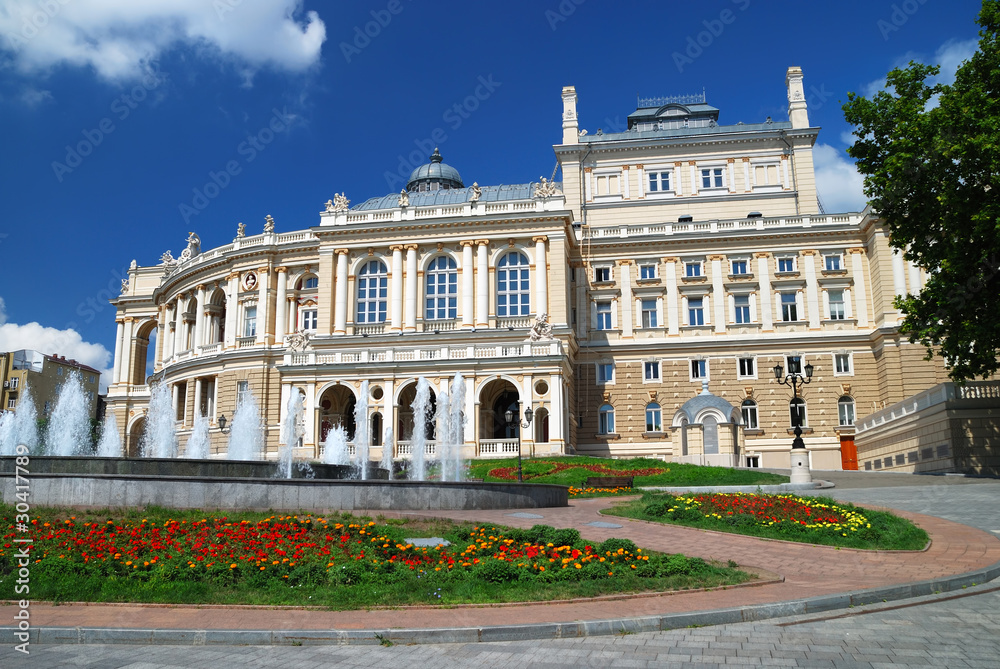 Public opera theater in Odessa Ukraine