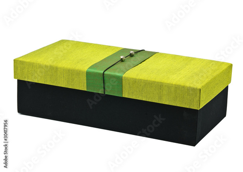 Green silk box. photo