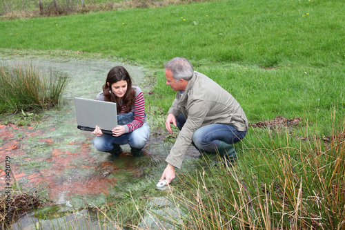 Teenagers in environmental professional training.