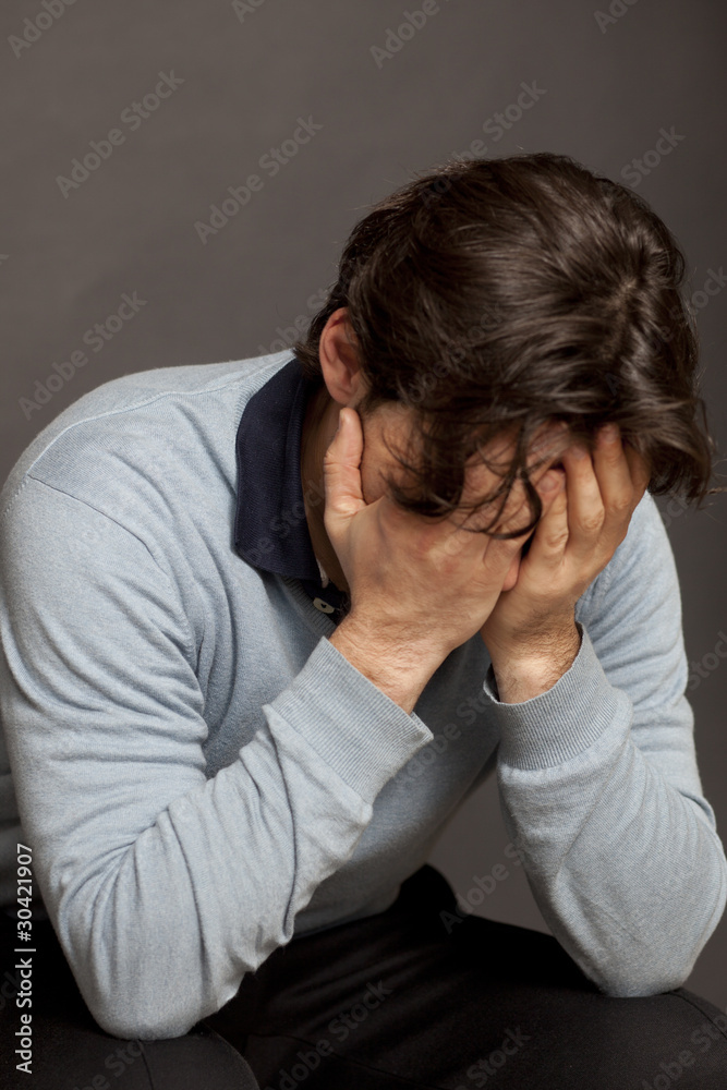 Mann mit Depression