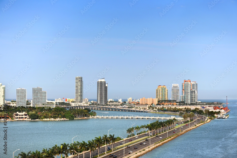 Aerial View of Miami Beach
