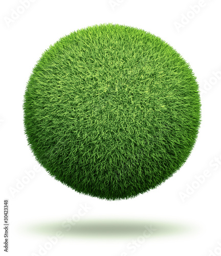 globe made of grass