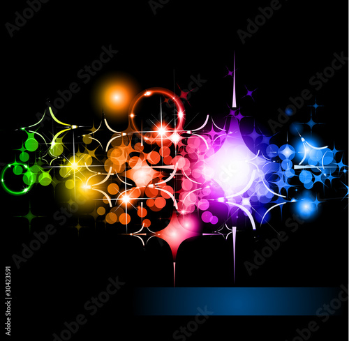 Stars Sparkle Background with Rainbow Gradient