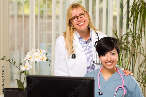 Smiling Mixed Race Female D...