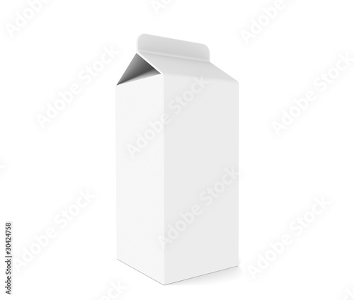 Milk Carton, isolated on white.