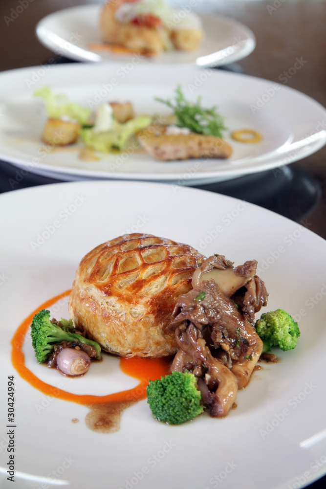 Fillet mignon and oyster mushroom fricassee Fillet mignon and oyster mushroom fricassee