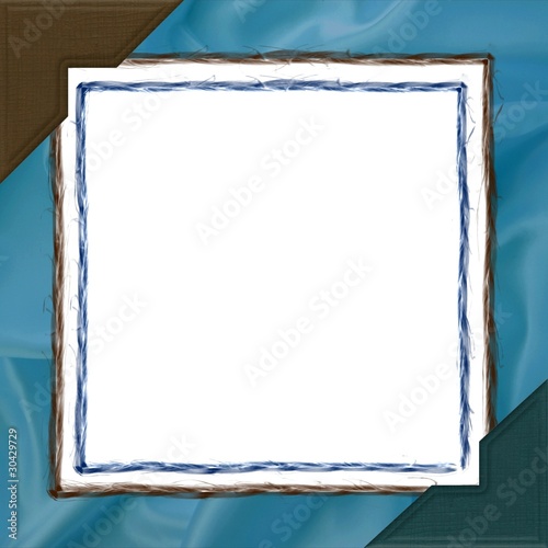 cadre fete cuir et satin