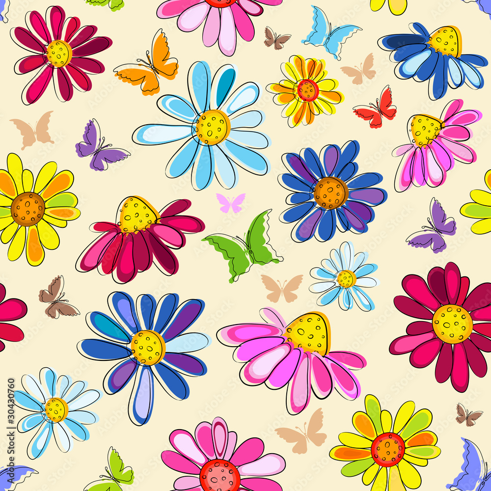 Effortless pink floral pattern Effortless pink floral pattern