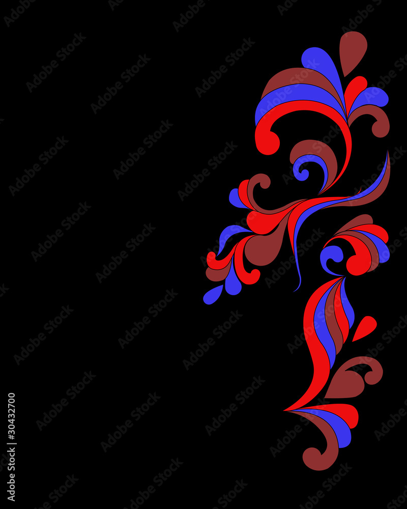 Obraz premium black background and art color elements for design