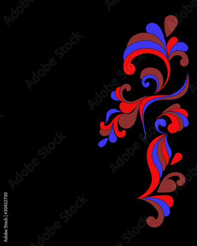 black background and art color elements for design © miluwa