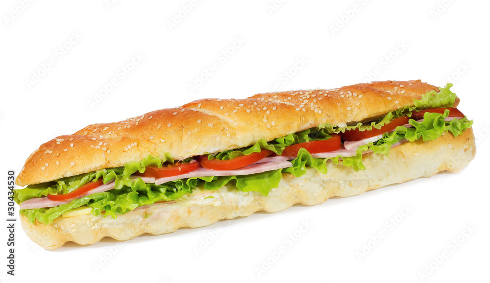 sandwich with ham and vegetables sandwich with ham and vegetables