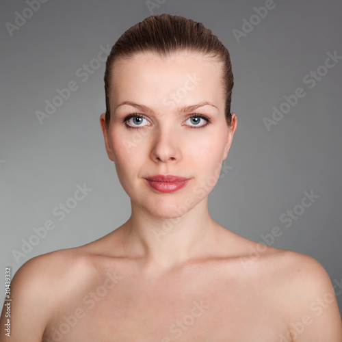 Beautiful woman's face with clean skin