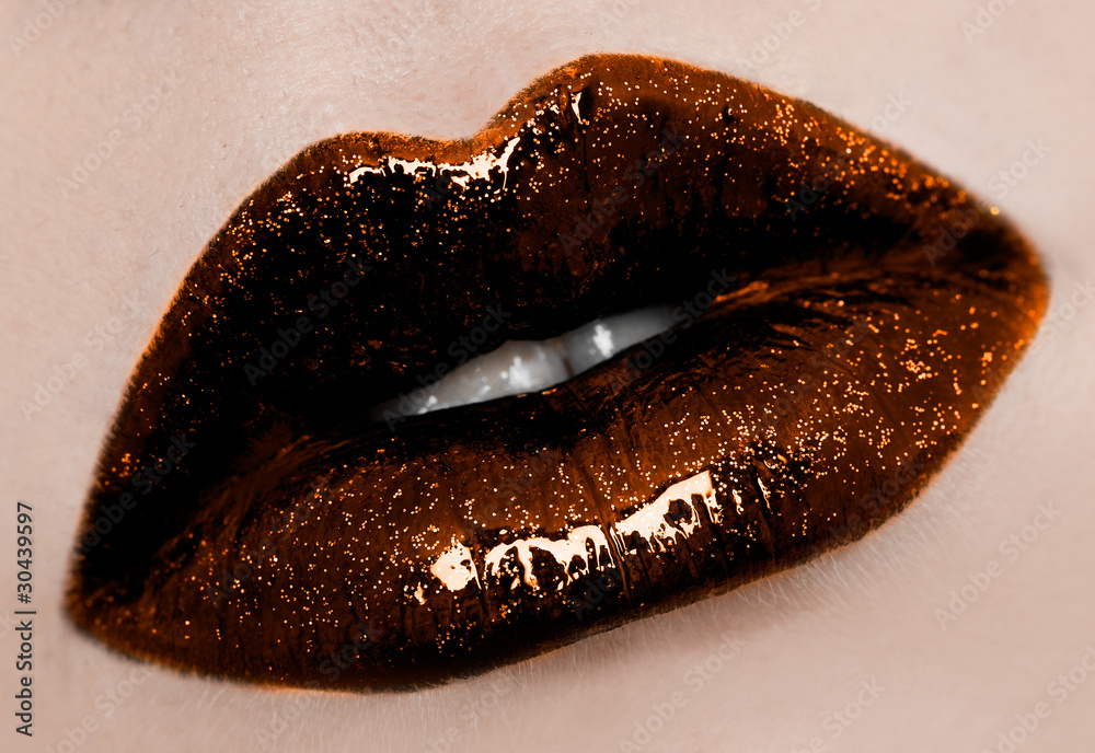 Fototapeta premium close-up of beautiful womanish lips