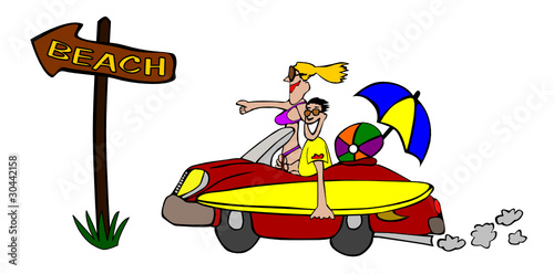 let's drive to the beach