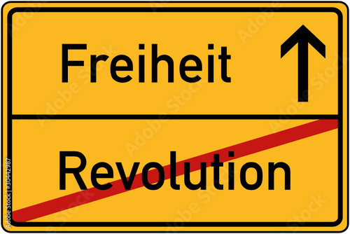Ortstafel Revolution und Freiheit