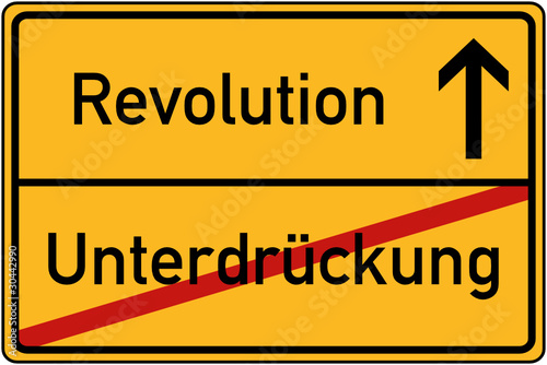 Ortstafel Unterdrückung und Revolution