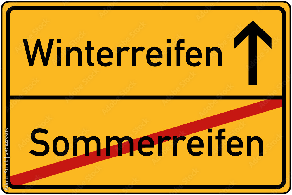 Ortstafel Sommerreifen und Winterreifen Ortstafel Sommerreifen und Winterreifen
