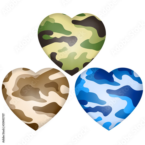 Heart camouflage.Vector