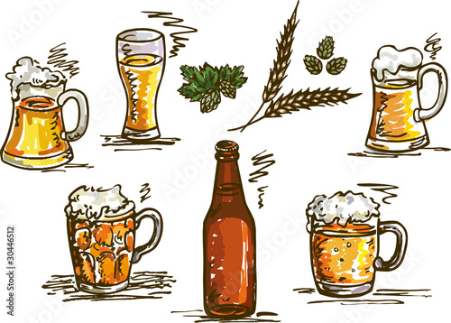 illustration with beer