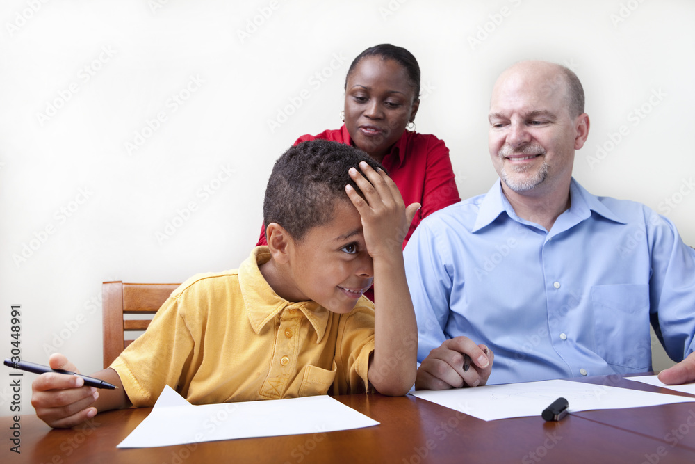 Parents helping with homework Parents helping with homework