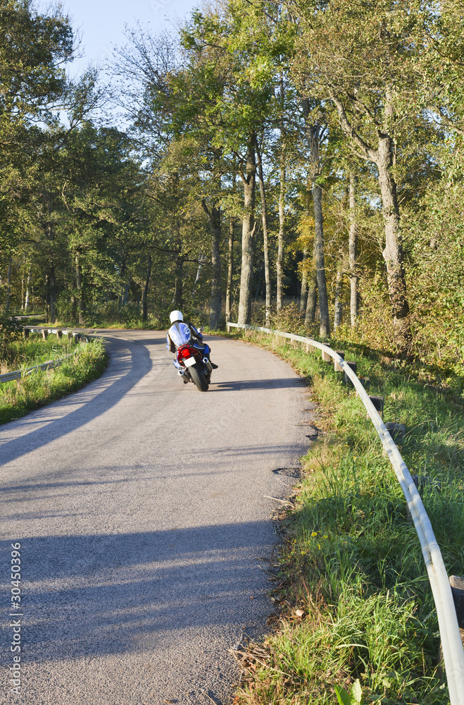 Motorbike on a road