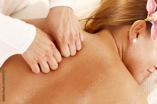 Closeup of massage treatment
