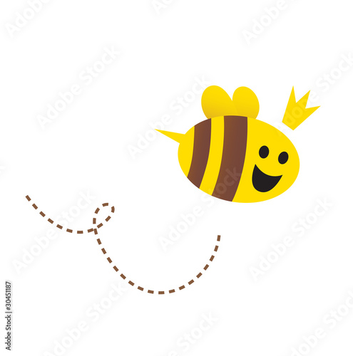 Mother / Queen bee isolated on white background