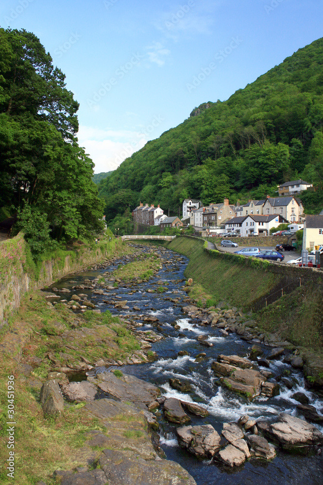 East Lyn river at Lynmouth in Exmoor, North Devon