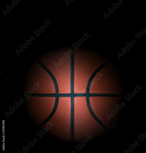 Basketball in dark background