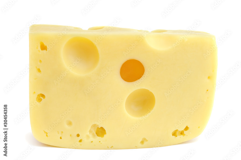 Piece of cheese isolated on white background Piece of cheese isolated on white background