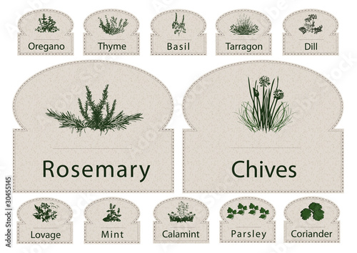 Labels Herbs paper