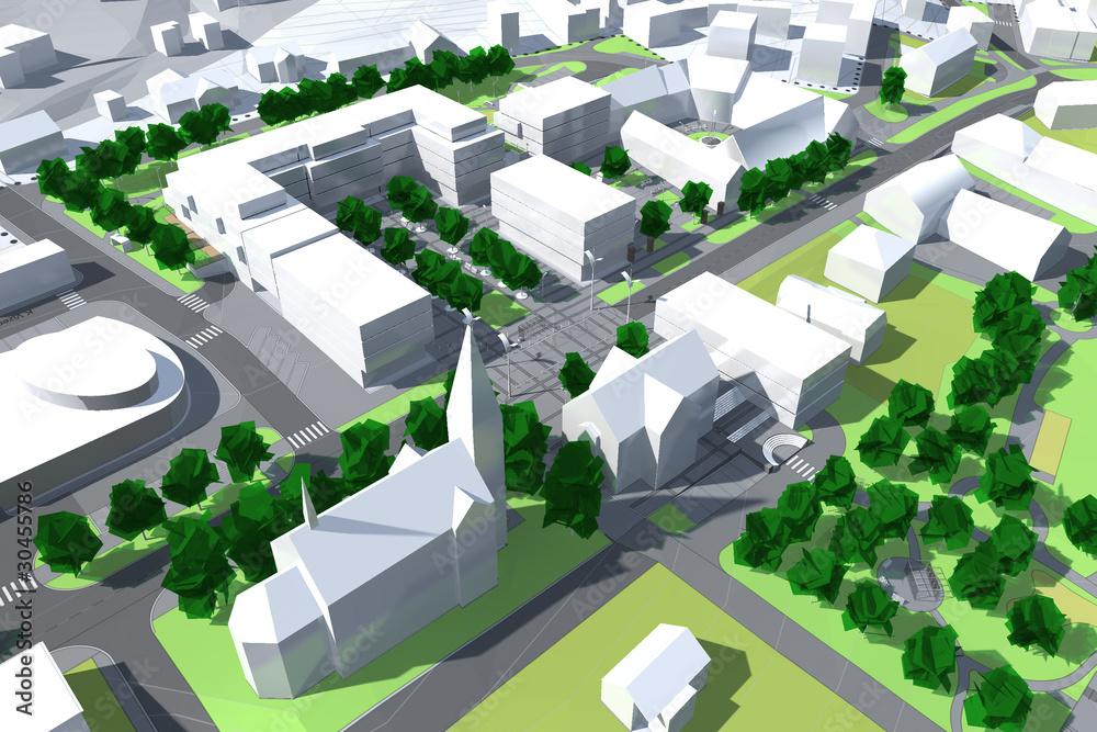 Naklejka premium City model