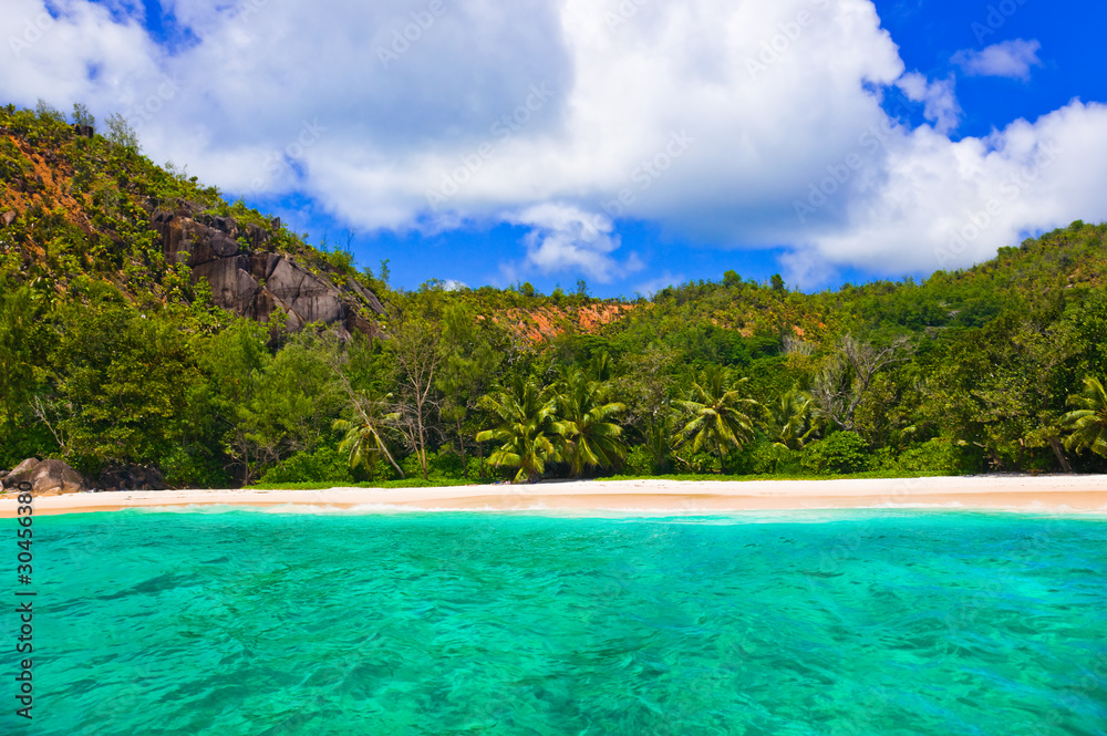 Tropical beach at Seychelles