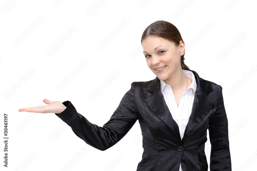 Young woman on the white background Young woman on the white background