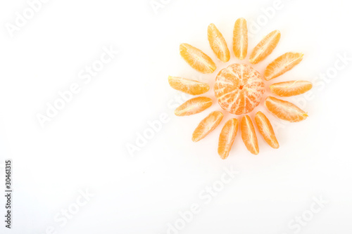 Obraz na płótnie Fresh tangerine sun w salonie