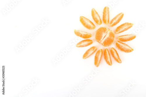 Obraz na płótnie Fresh tangerine sun w salonie