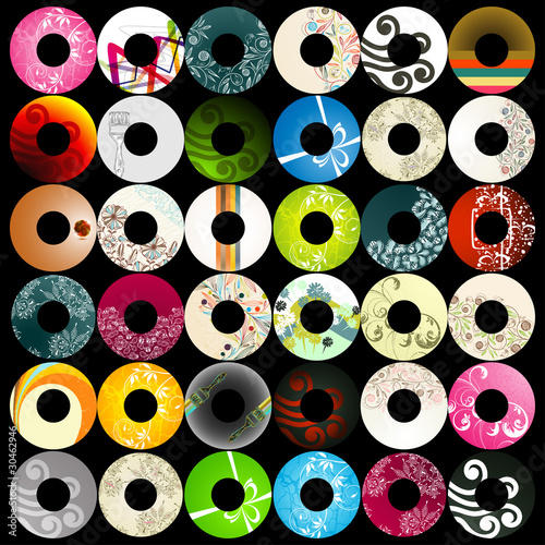 set vector cd cover 36