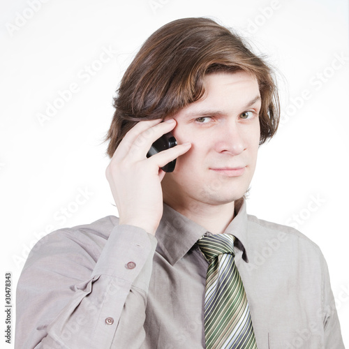 businessman phoning in his office