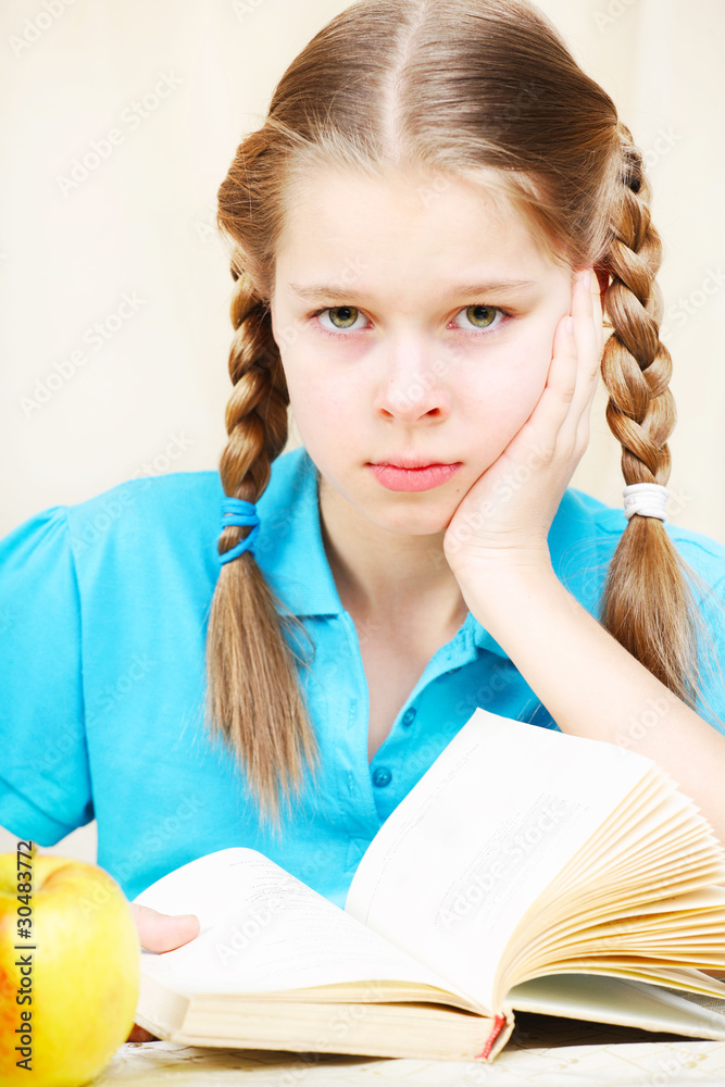 tired ten years' schoolgirl learns lessons tired ten years' schoolgirl learns lessons
