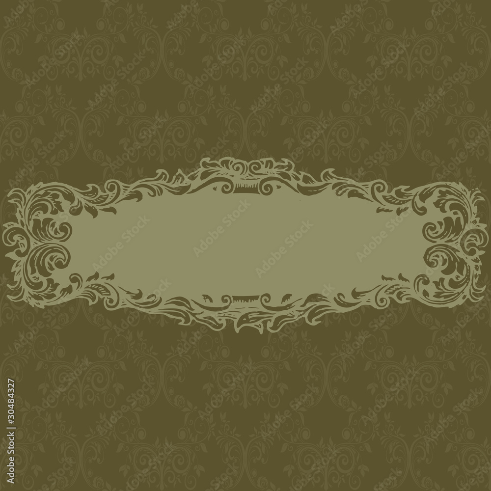 Frame on seamless pattern