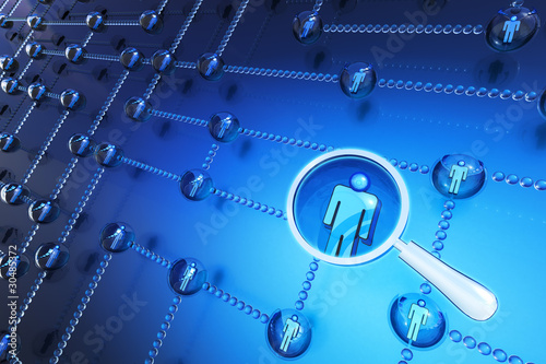 Search for a person in a social network