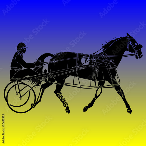 Harness racing silhouette