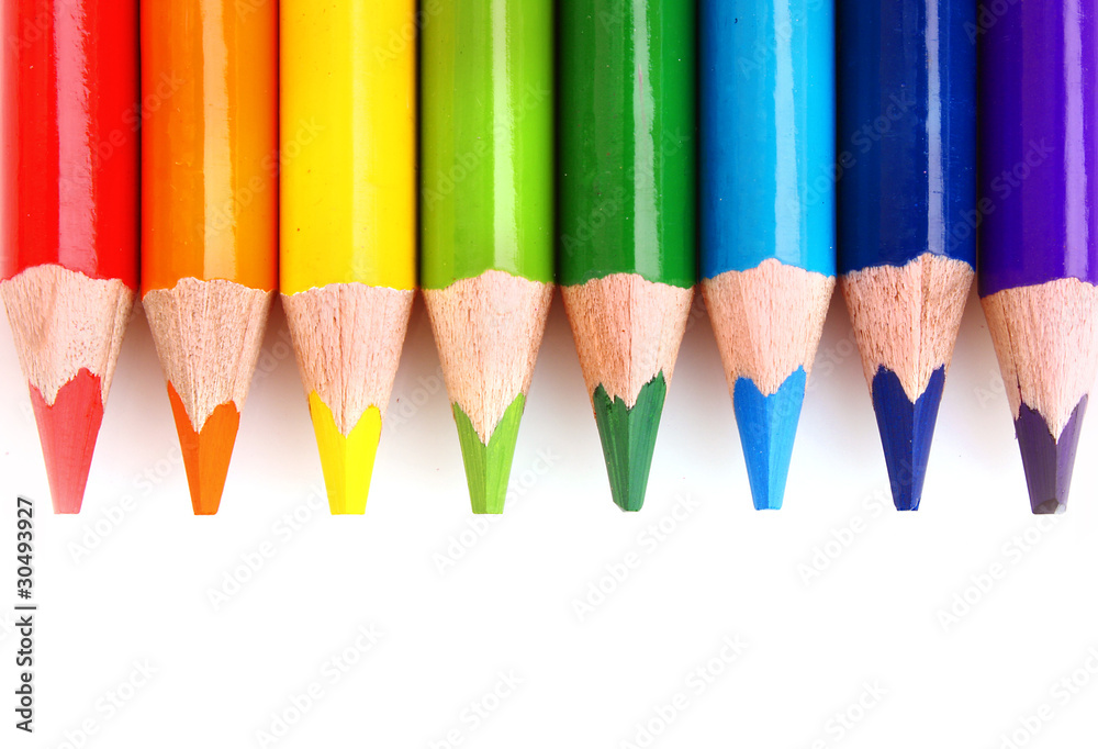 Color pencils isolated on white background Color pencils isolated on white background