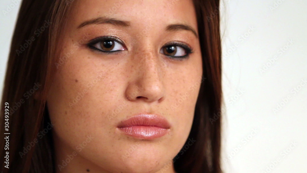 Asian American Girl Serious Asian American Girl Serious