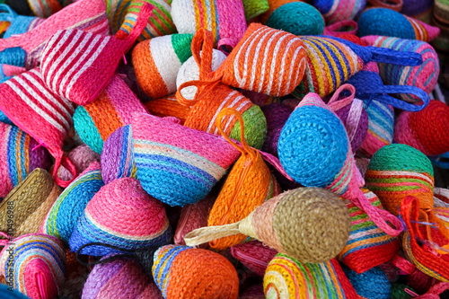 Handmade Colorful bags by plants.