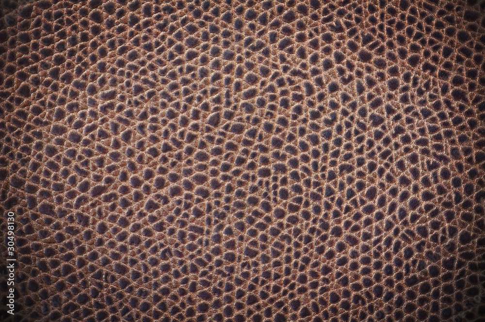 Naklejka premium brown leather texture. Close up.